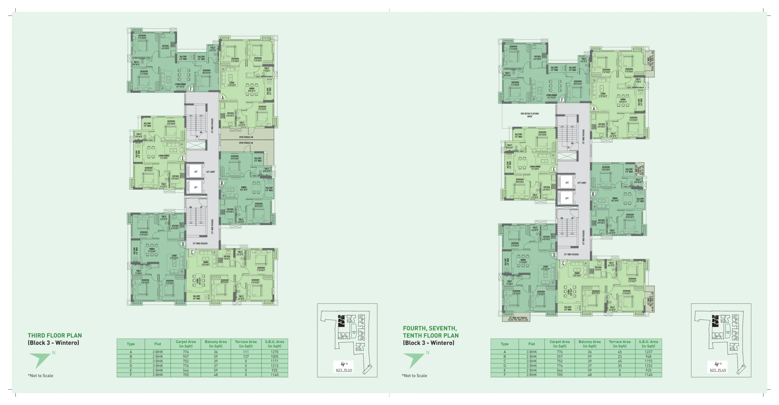 3rd, 4th, 7th, 10th Floor (Block 3)